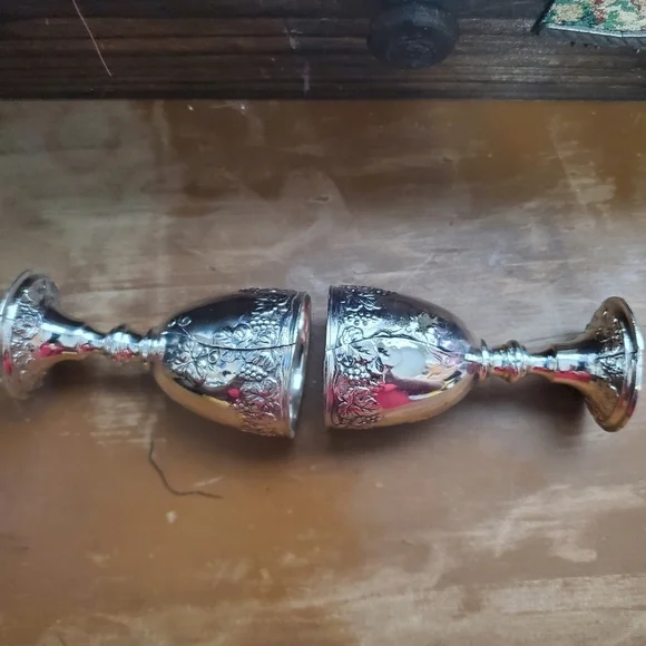 Mini vintage silver-plated Japan goblets - Picture 6 of 11